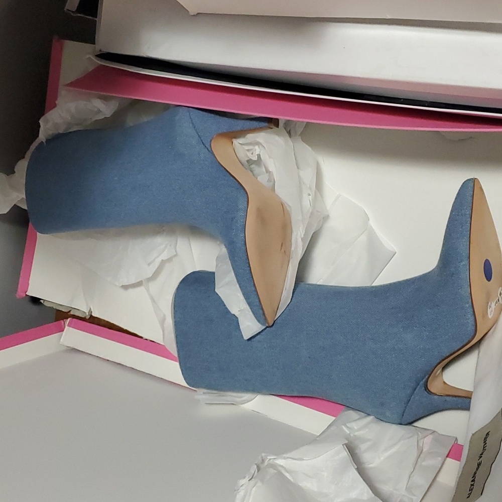 NIB sz 35 $720 Paris Texas denim boots